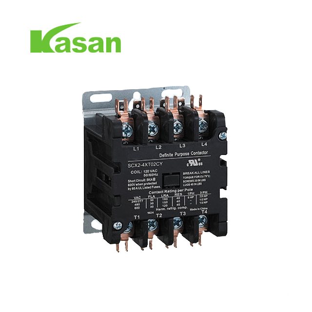 UL disahkan 4 Kutub 40 AMP DP Kontaktor 120 Volt AC Gegelung Kontaktor